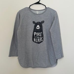 Gray Poke the Bear Graphic Shirt